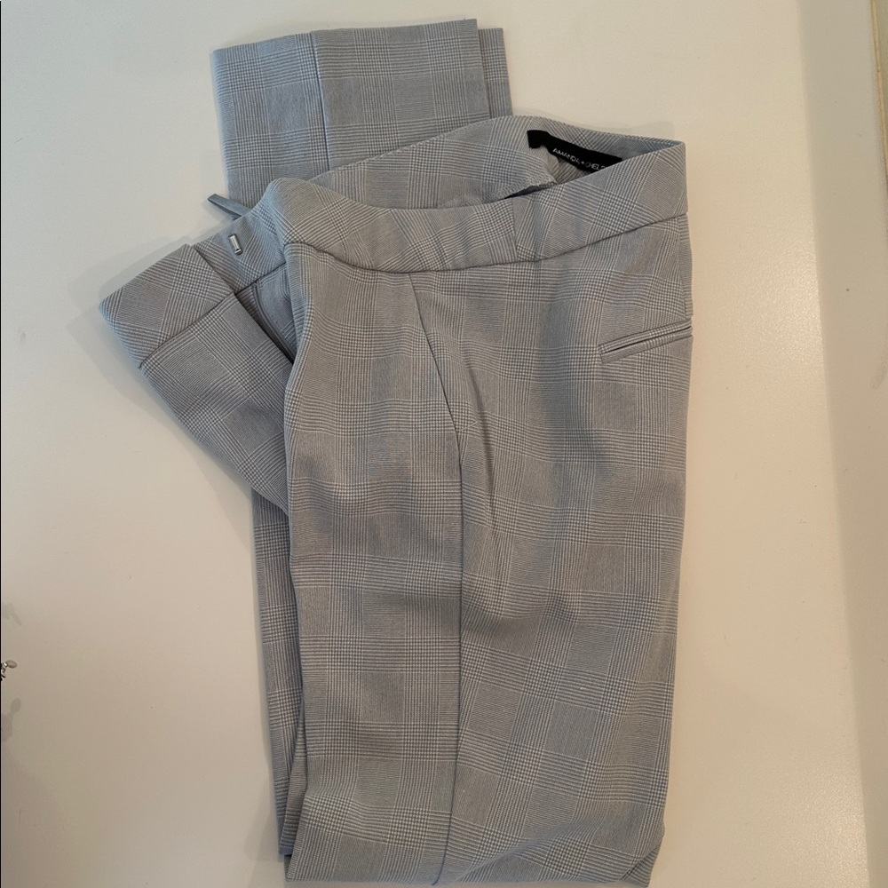 Amanda & Chelsea Light Gray Plaid Men's Pants